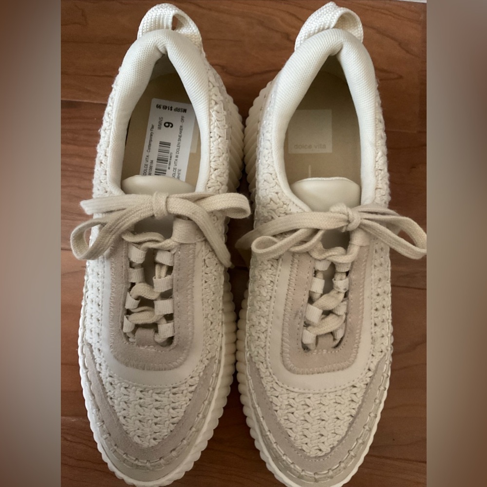 DV platform sneakers-Size 9-Off White-New without Box - Picture 5 of 6